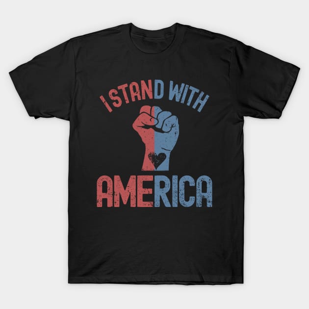 I Stand With America T-Shirt by Etopix